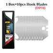 Deli 10pcs/box Knife Blade 9mm 18mm SK5 Metal Blades for Home School Supplies Art Craft Paper Box Cutting Utility Knife Tool