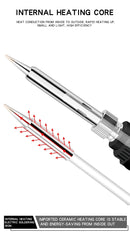 60W Adjustable Temperature Welding Solder Rework Station Heat Pen Tips Electric Soldering Iron for Repairing by BeBosLook