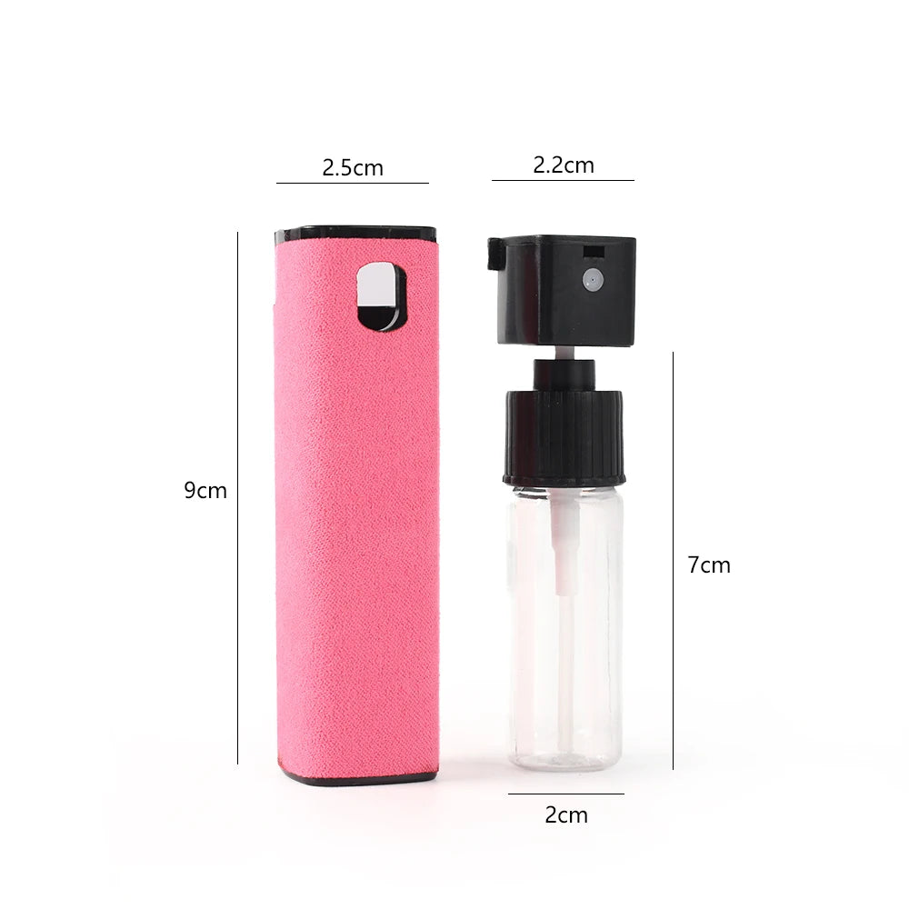 Microfiber Cloth Screen Cleaner Touchscreen Mist Cleaner All in One Spray Bottle Wipe Cleaner Fingerprint-Proof Cleaning Tool