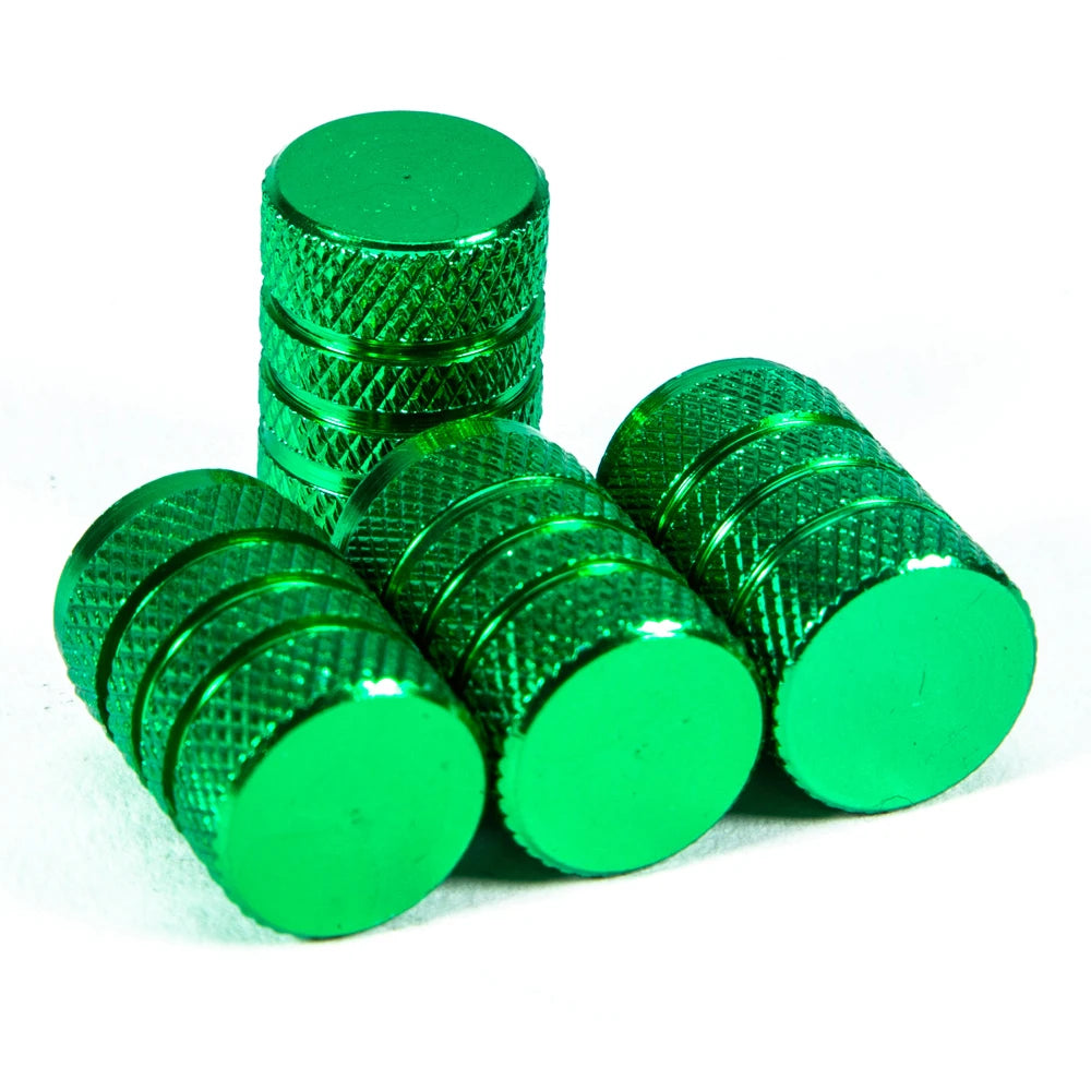 4Pcs Car Tire Valve Stems Cap Knurling Style Tire Valve Cap Aluminum Tire Wheel Stem Air Valve Cap car Universal accessories