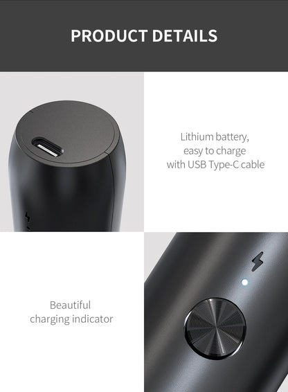 Electric Milk Frother Coffee Frother USB-C Rechargeable Electric Whisk Powerful Mini Drink Mixer