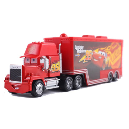 Disney Pixar Cars 2 3 Juguetes Rayo McQueen Camión Jackson Storm Tío Mack 1:55 Camión de fundición Modelo de remolque Niño niños Regalo