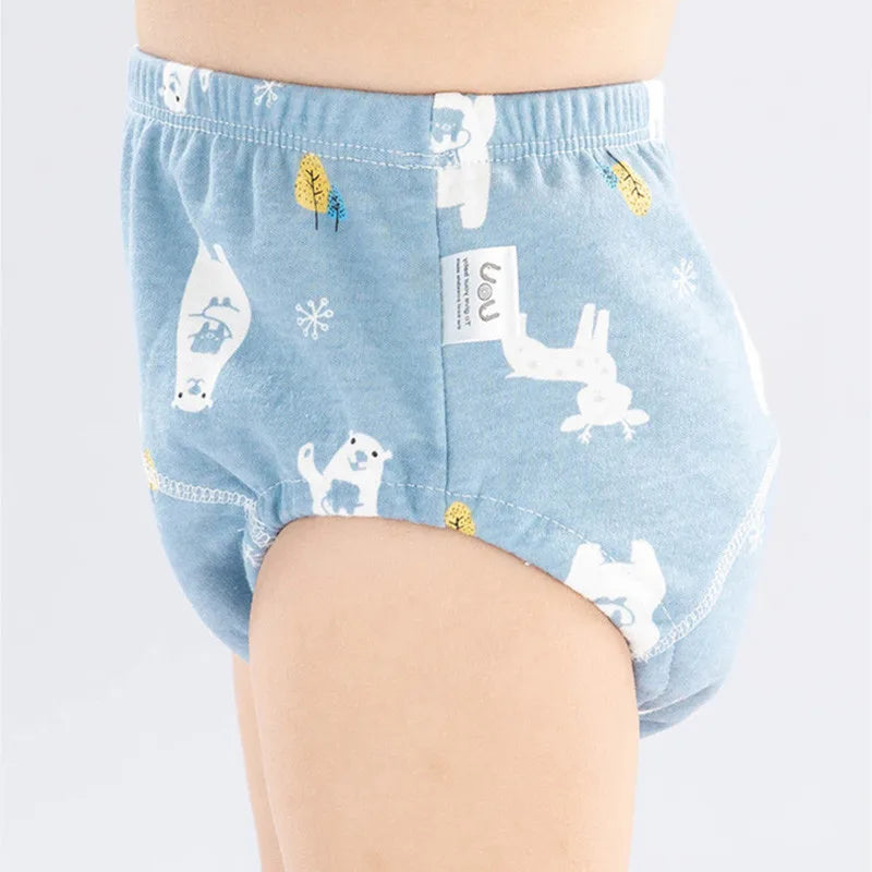 6 Layer Waterproof Reusable Cotton Baby Training Pants Infant Shorts Underwear Cloth Baby Diaper Nappies Panties Nappy Changing