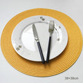 Round Placemats Set  Braided Circle Place Mat Washable Table Mats for Kitchen Dining Table Mixed Color Non-Slip Place mats