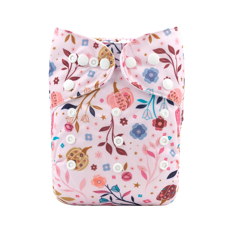 Pañal de tela reutilizable ALVABABY para bebé, lavable, de 3 a 15 kg, con 1 inserto de microfibra.