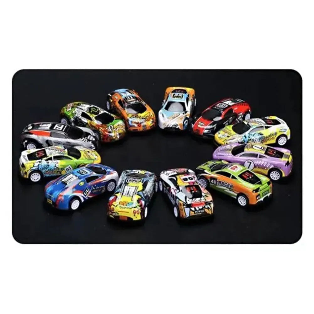 Mini coche de aleación con caja de almacenamiento, coches fundidos a presión, juguetes para niños, vehículo de inercia deslizante, kit de juguetes para niños, regalos para niños