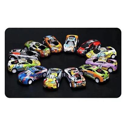 Mini coche de aleación con caja de almacenamiento, coches fundidos a presión, juguetes para niños, vehículo de inercia deslizante, kit de juguetes para niños, regalos para niños