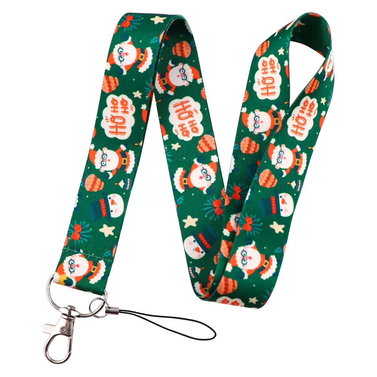 Christmas Lanyard Santa Claus Neck Strap for Key ID Card Cellphone Straps Badge Holder DIY Hanging Rope Neckband Accessories