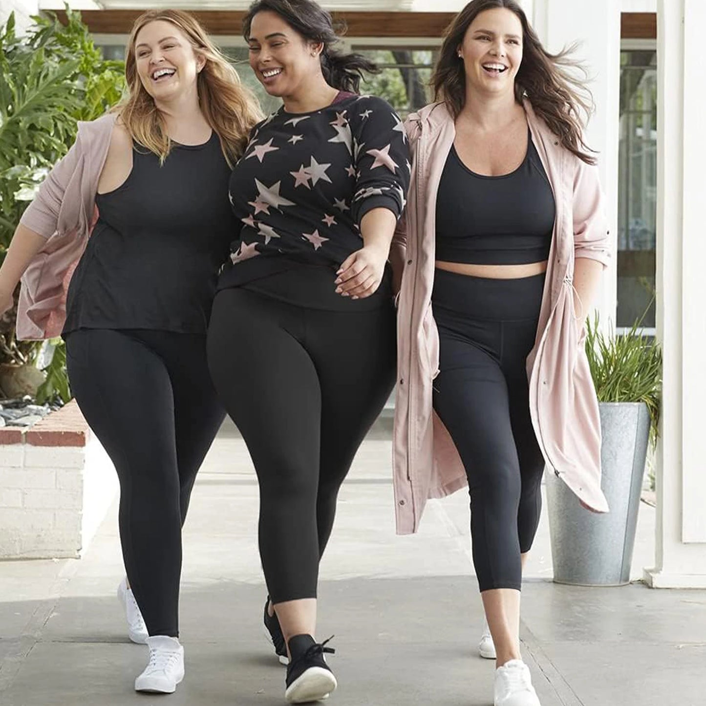 Calça feminina clássica plus size, cor sólida, academia, esporte, fitness, cintura alta, estiramento, yoga, legging, gordura, sof e respirável, pés