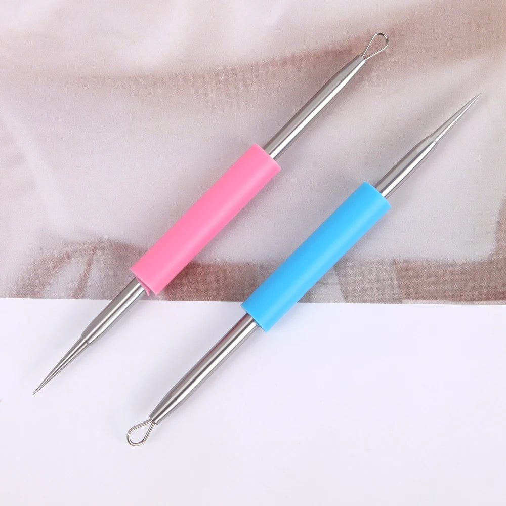 1PC Acne Clip Set Cell Clip Acne Needle Squeezing Blackhead Pressing Rod Cleaning Facial Stainless Steel Beauty Tool