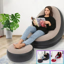 Nuevo sofá Lazy Boy, reclinable, inflable y plegable, para exteriores, con estribos, cómodo y combinado, de terciopelo flocado.