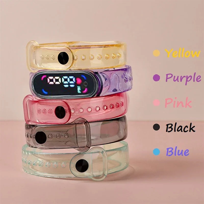 Pokemon Pikachu Dragon Ball Z Sport Casual Watches Led Silicone Watch Color Lovely Digital Children Wristwatch Clock Gift Toys