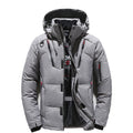 -20 Degree Down Jacket Male Winter Parkas Men White Duck Down Jacket Hooded Outdoor Thick Warm Padded Snow Coat Oversize M-4XL