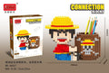 Linkgo Sanrio Building Block Pen Holder Luffy Stitch Chopper Pochacco Kuromi DIY Assembly Super Mario Puzzle Mini Bricks Toys