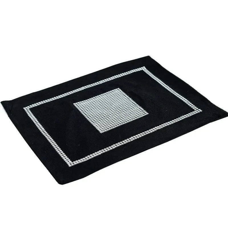 Heat Resistant Dining Table Mat Diamond Embedded Anti Slip Western Dining Pad Cushion Home Use Tablecloth Accessories