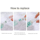 12Pcs/Set Transparent Dot Dispensing Double-sided Tape Replaceable Refills Handbook Dot Glue Stationery School Office Supplies