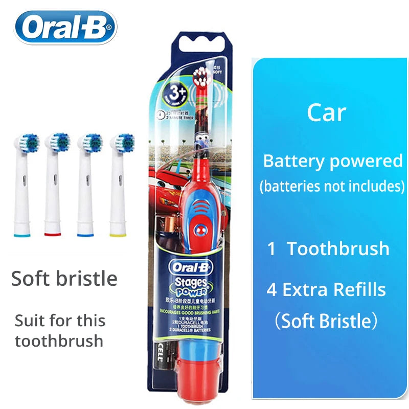 Oral B Electric Toothbrush for Kids Rotation Clean Teeth for Kids 3+ Soft Bristle for Child Waterproof Toothbrush