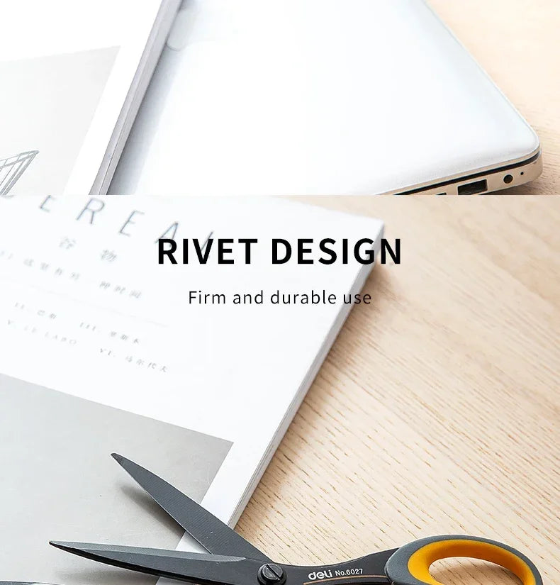 DELI Soft Handle Scissors for Office & Home Use - Durable Sharp Handcraft Scissors for Crafting & Office Supplies