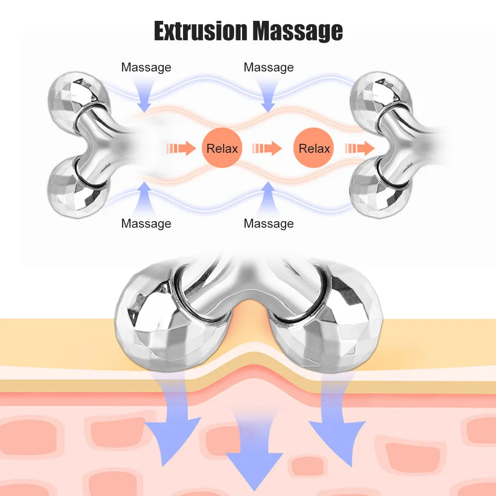 3D Face Rolling Massager Facial Lift Manual Roller Massager Y Shape 360 Rotating Wrinkle Remover Body Massager Skin Care Tools