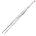 1pc 12 Inch Kitchen Tweezers Stainless Steel Cooking Extra-Long Tweezers Fine Tweezer Tongs For BBQ Cooking Bartending Tools
