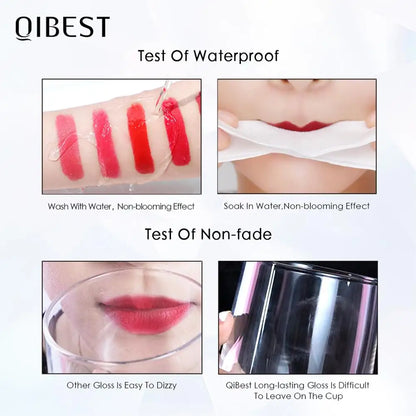 Lápiz labial líquido mate resistente al agua, brillo labial aterciopelado de larga duración, tubo mate nude, pigmento rojo, negro, maquillaje, lápices labiales cosméticos. 