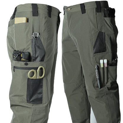 Men's Quick Dry Tactical Pants Water Resistant Outdoor Pants Lightweight Stretch Cargo Hiking Mountain Fishing Camping Pants