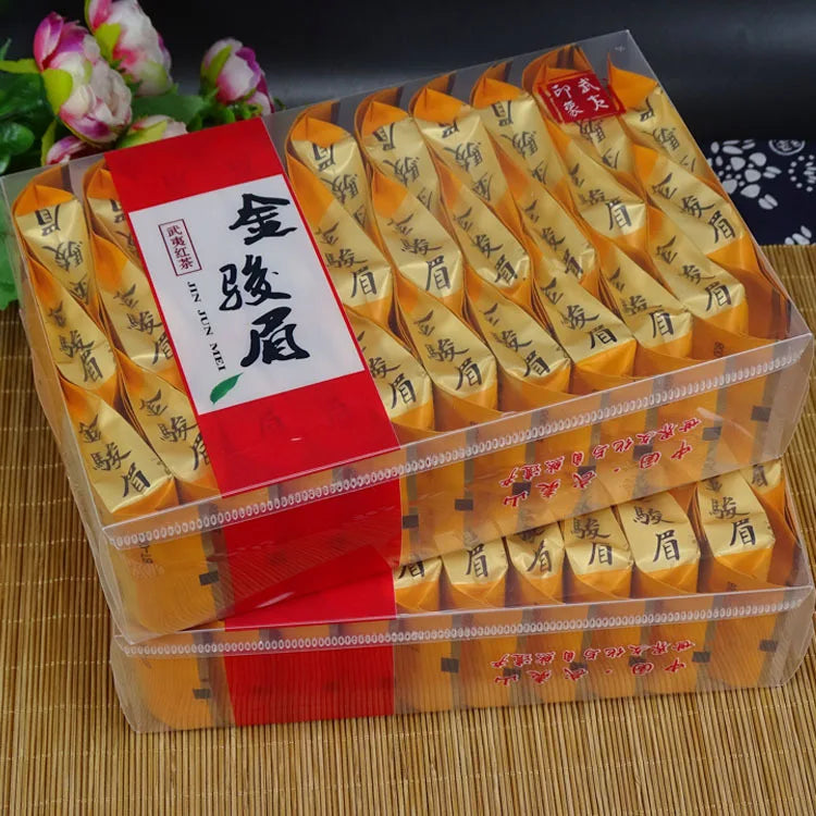 Venda por atacado de chás novos de Fujian: Tieguanyin, Dahongpao, Jinjunmei, chá preto Souchong (em caixas de policarbonato e pacotes pequenos), chá verde e outros chás.