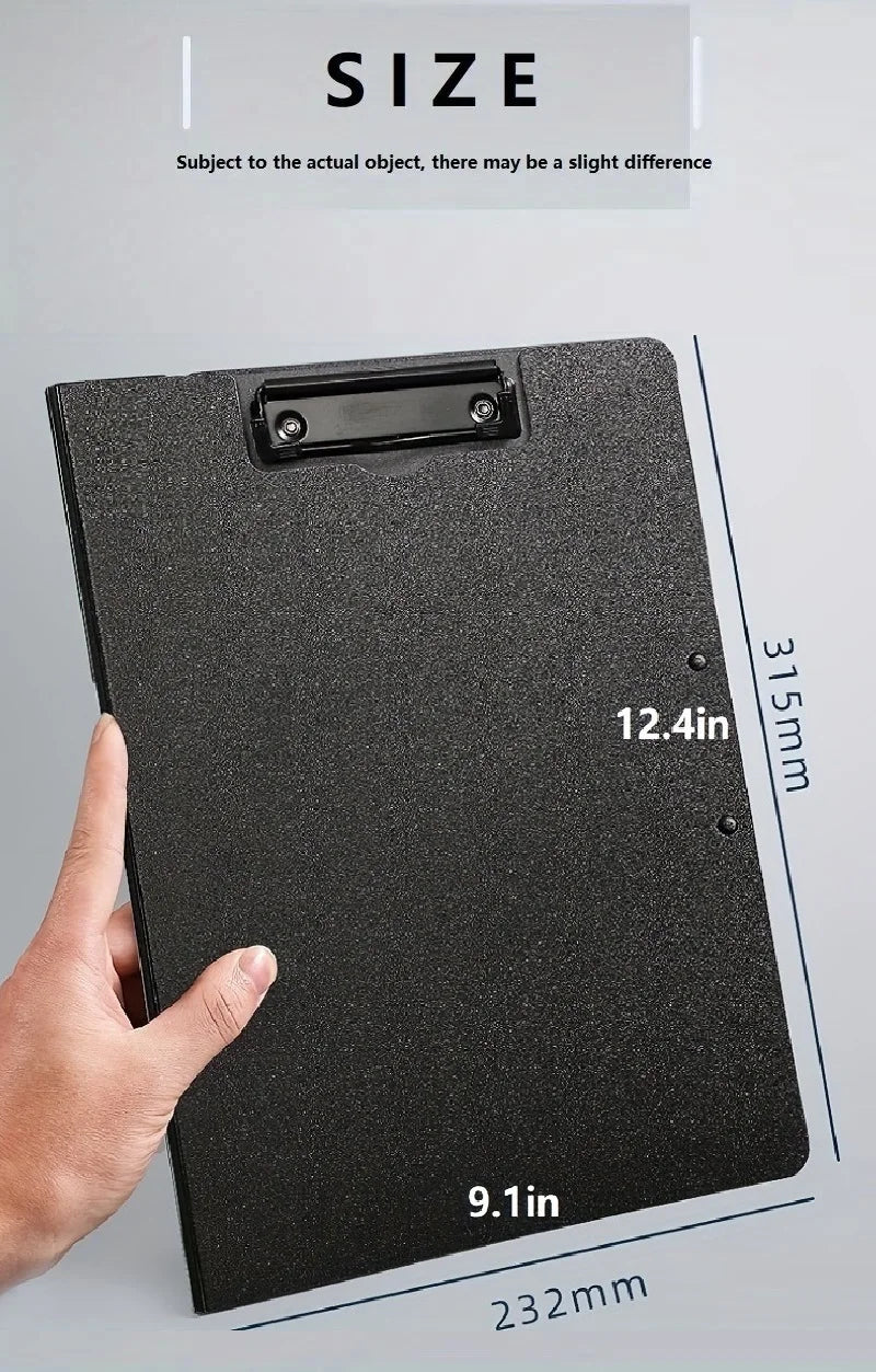 1pc A4 File Folders, Documents Organizer, Clipboard With Cover, Paper Folder For Business & School, Stationery & Office Supplies