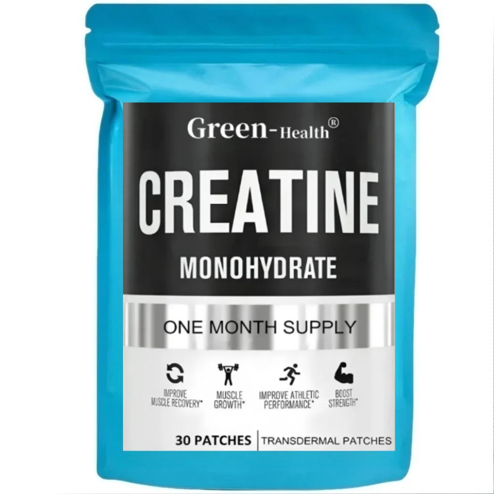 30 Patches Creatine Monohydrate Transdermal Patches - Muscle Growth Strength Increase Energy Output Enhancer