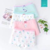Shorts de boxer de algodão puro infantil, roupas íntimas sem costura sem virilha, cuecas grandes médias, meninas