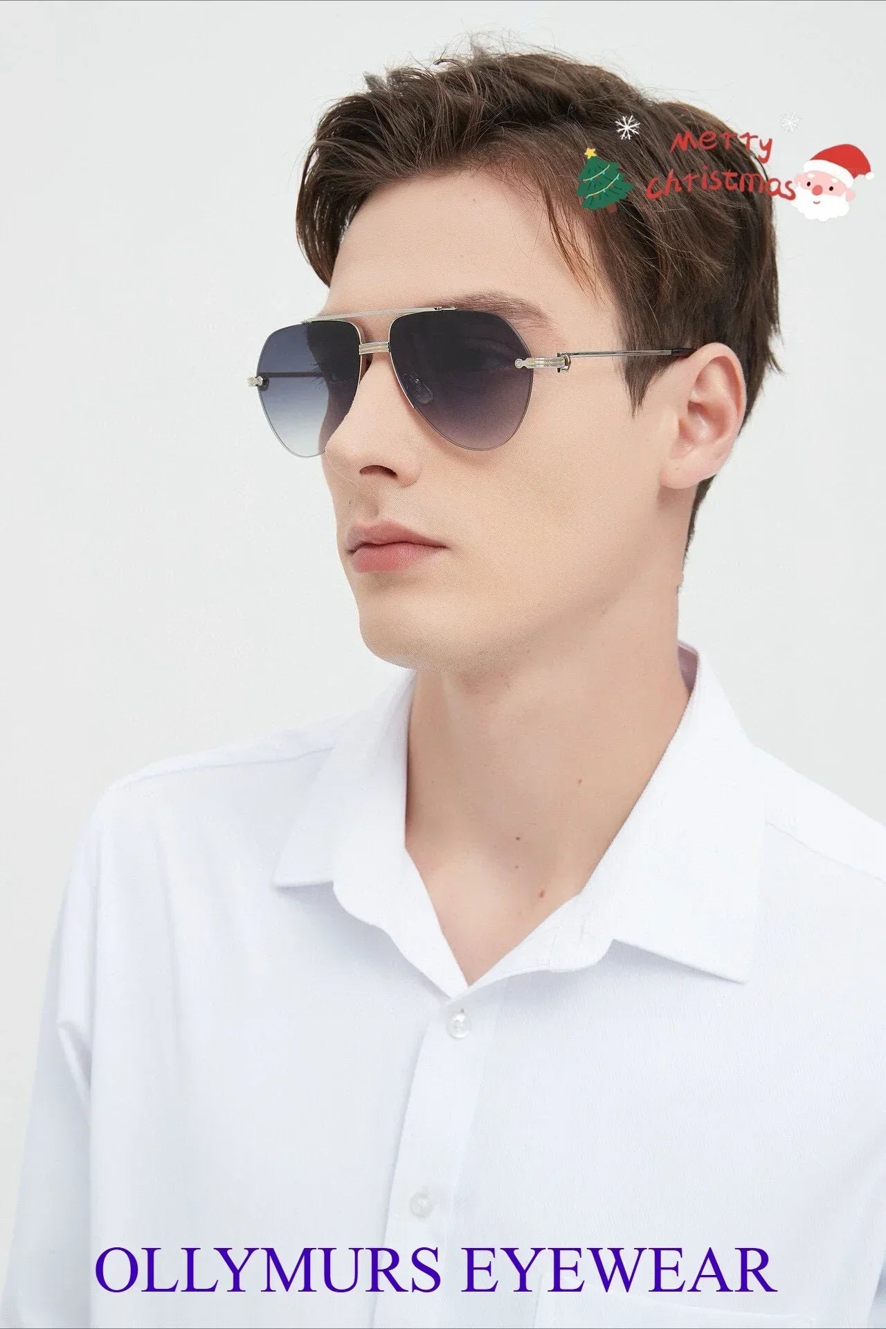 Ollymurs  Frameless Brushed SunglassesDesigner CT0427S CAR Card Home New Men's Comfortable Fashion Anti-ultraviolet Sunglasses