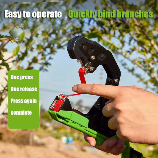 New Tying Machine Plant Garden Plant Tapetool Tapener +5 Rolls Tape Set for Vegetable Grape Tomato Cucumber Pepper Flower