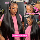 Peruca lace frontal cabelo humano liso hd - Densidade 250%