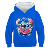 New Stitch Hoodies Girls Sweatshirt Autumn And Winter Long Sleeve Harajuku Pullovers Disney Series Stich Casual Hooded Tops