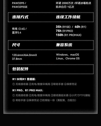 Vxe Dragonfly R1 Pro Max Wireless Mouse R1 Se Light Weight Paw3395 Nordic52840 2khz Smart Speed X Low Delay Fps Game Mouse Gift