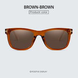 Fashion Square Polarized Sunglasses for Men, Driving, Fishing, Luxury Brand Designer UV400 Eyewear