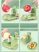 Hand-cranked Manual Fruit Peeler Multifunctional Apple Pear Kitchen Peeler Slicing Tool With Fruit Divider And Spare Blades