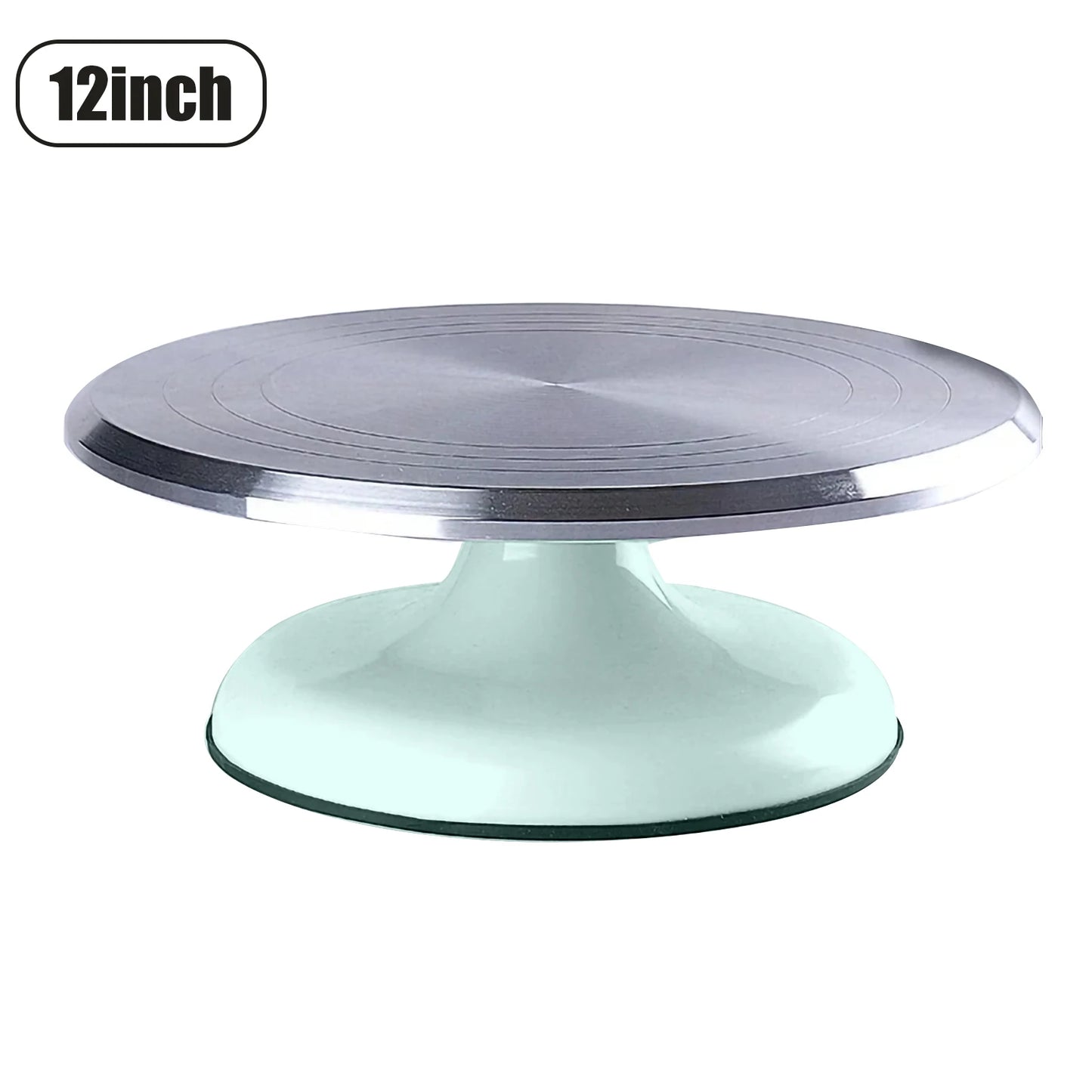Mesa giratoria de aleación de aluminio para decorar pasteles, herramientas de repostería doméstica, ideal para decorar tú mismo, de 25,4 cm y 30,5 cm. 