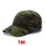 1/2pcs New Men's Camouflage Baseball Cap Breathable Sunscreen Hat Outdoor Sports Hunting Hiking Camping Beach Fishing Sun Hat