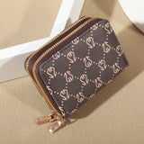 Chic Vintage Zippered Card Holder Wallet for Women - Secure Multi-Card Slots, Fashionable Faux Leather with Coin PurseLuxurious