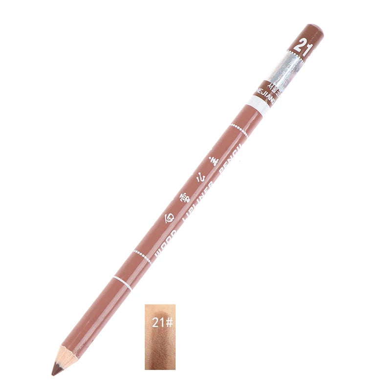 Professional Wood Lip liner Waterproof Lady Charming Lip Liner Soft Pencil Makeup Women's Long Lasting Cosmetic Tool 28Color