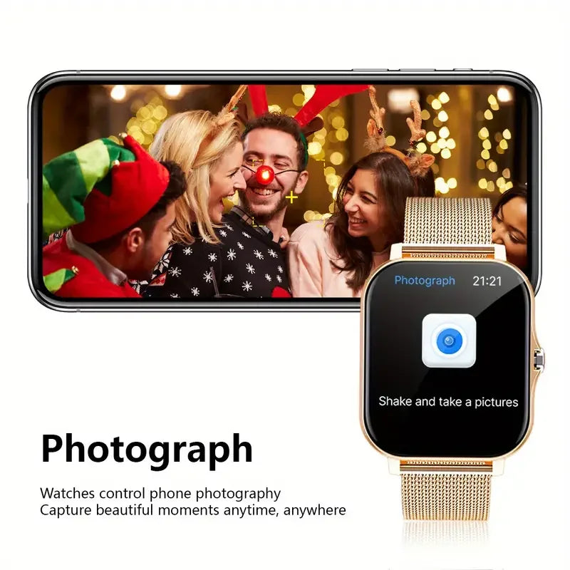 KESHUYOU New 1.83-inch Smartwatch Call Notifications Sleep Monitoring Activity Tracking Compatible with Android and iOS