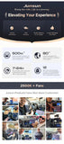 Junsun 9 inch Car DVR 4K Dash Cam Wireless Carplay for Apple Android Auto Dual Lens Video Recorder Dashboard Monitor FM BT AUX