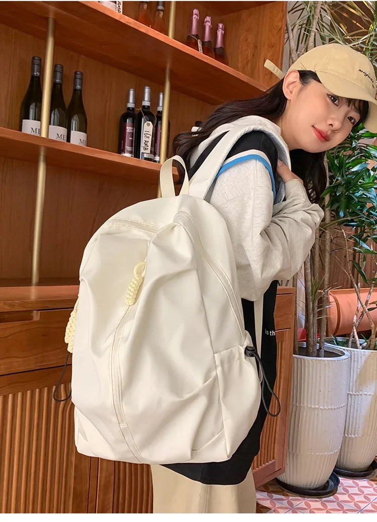 Large Capacity Schoolbag for Boys and Girls, High School and College Students, Simple Casual Sports Backpack, Fashion Travel Backpack