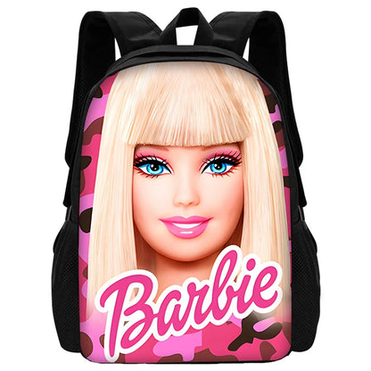 Cartoon Dolls 3 pcs set Child School Backpack with Lunch Bags Pencil Bags B-Barbies School Bags for Boys Girls Best Gift