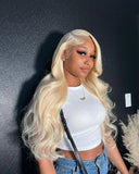 30 40 Inches Body Wave 613 Honey Blonde Lace Wig HD Transparent 13x4 Lace Front Human Hair Wigs Colored 13x6 Lace Frontal Wigs