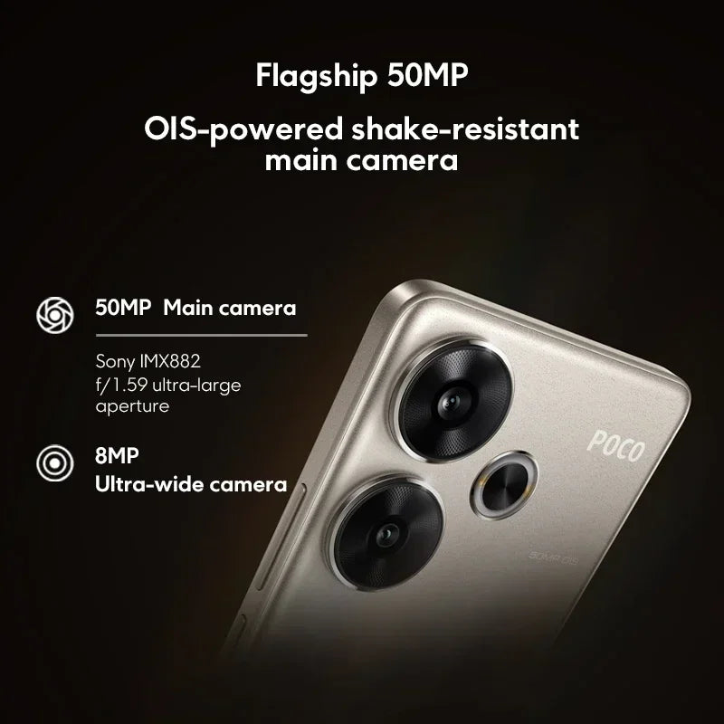 POCO F6 5G Global Version Cellphone 120Hz Flow AMOLED display 90W turbo charging 50MP camera system with OIS Snapdragon 8s Gen 3