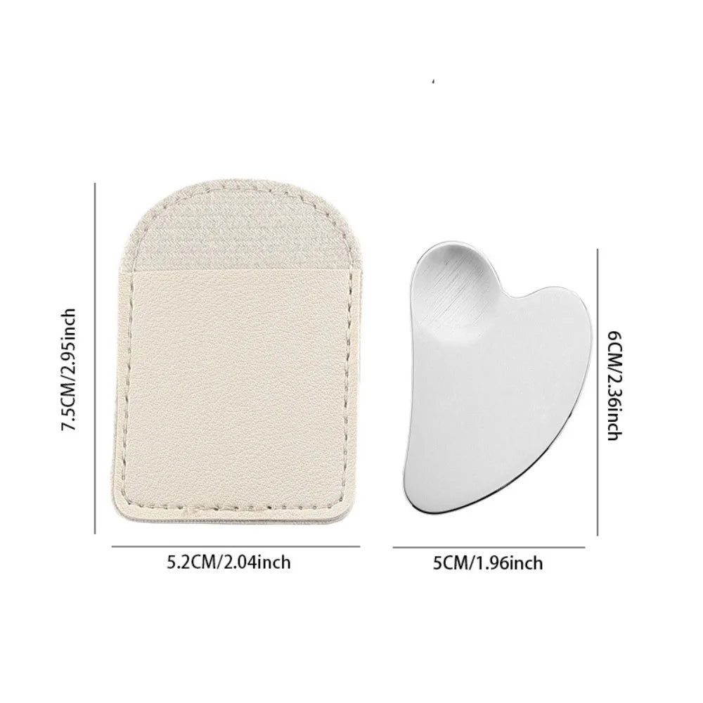 New Stainless Steel Gua Sha Scraper Heart Shape Universal Face Massager Guasha Massage Tool for Facial Beauty Eye Massage