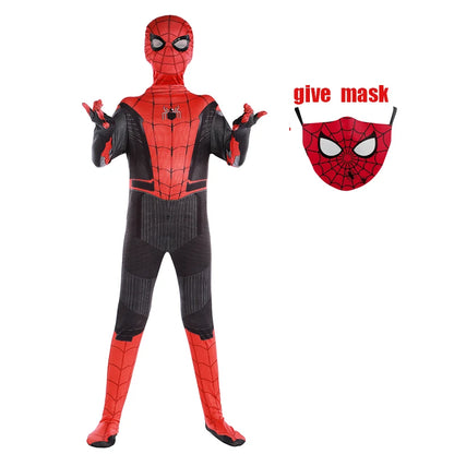 Kids Superhero Spiderman Costume Set 3D Style Halloween Cosplay Bodysuit for Boys and Girls