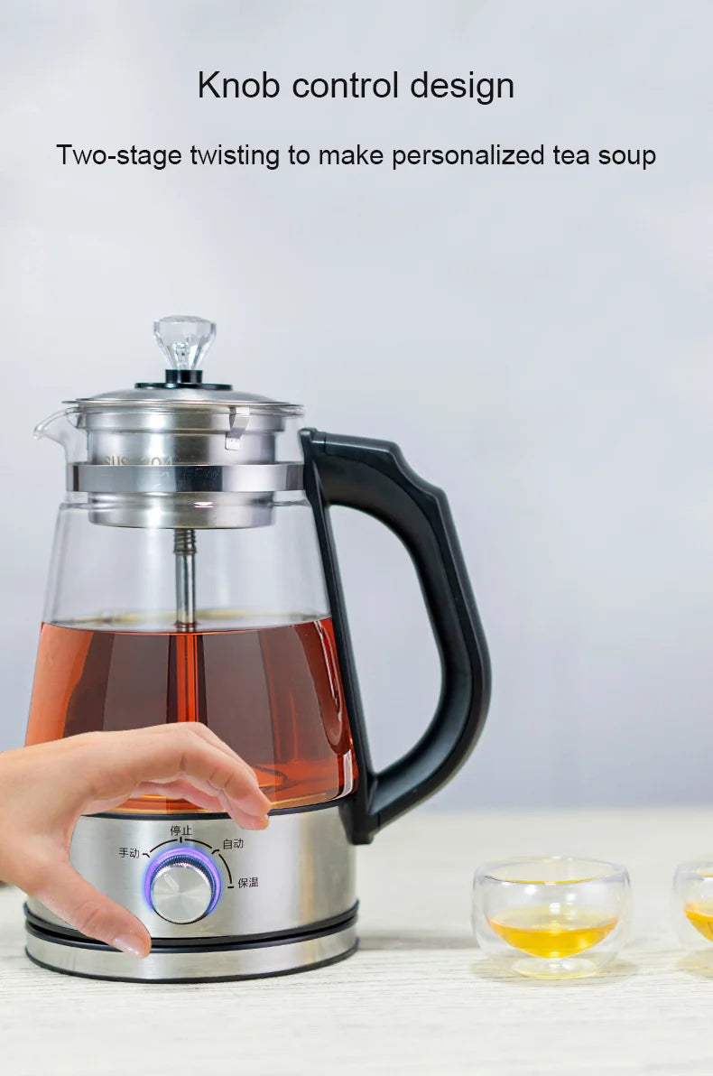 Teteras Hervidor eléctrico Hervidor de agua de vidrio Cafetera térmica inteligente Hervidor de agua de 220 V Electrodomésticos de cocina Infusor de té